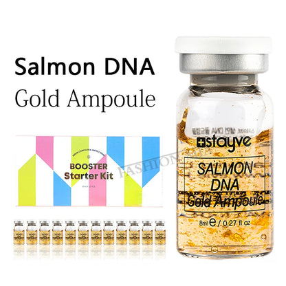 Stayve 8ml Salmon DNA Gold Ampoule Serum Kit Natural Brightening Whitening Moisturizing Rejuvenation Face Care Skin