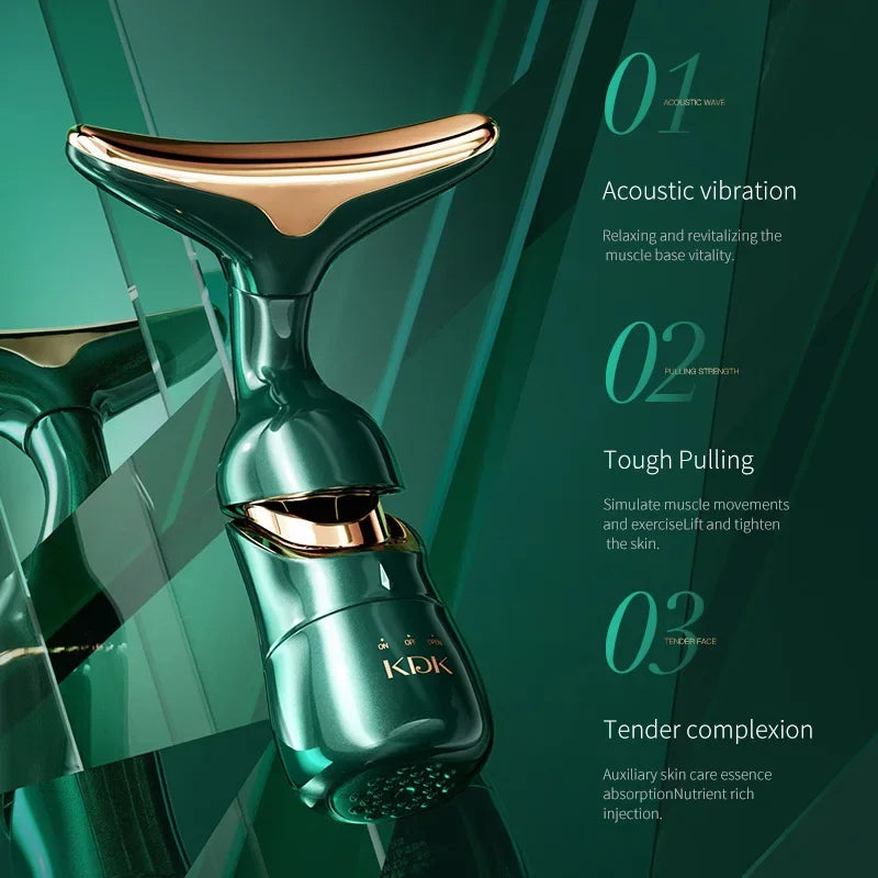 3 In 1 Microcurrent Face Massager Neck Facial Eye Lifting Massage Microcurrent Skin Rejuvenation Anti Aging Wrinkle Skin Care