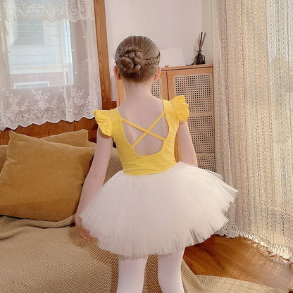 Dance Wear Stage Ballet Dress Tutu Girl Skirts Children's Clothing Kids Clothes Costumes Cute Baby Summer Casual Elegant Set