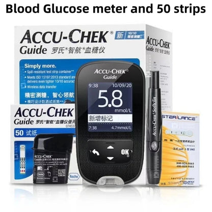 ACCU Chek Guide Blood Glucose Accu Chek Glucose Test Strips & Lancets Sets Blood Glucose meter Test Kit Free Blood Taking Needle