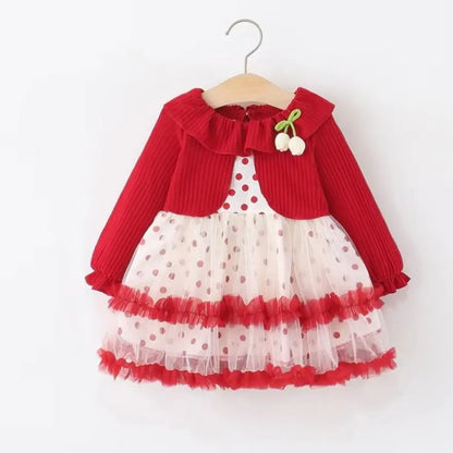 Baby Girls' Dress Toddler Clothes Children's Casual Long Sleeve Birthday Princess Dresses for Girls Clothing 0-3 Years Old