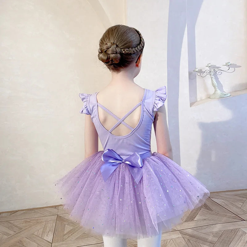 Dance Wear Stage Ballet Dress Tutu Girl Skirts Children's Clothing Kids Clothes Costumes Cute Baby Summer Casual Elegant Set