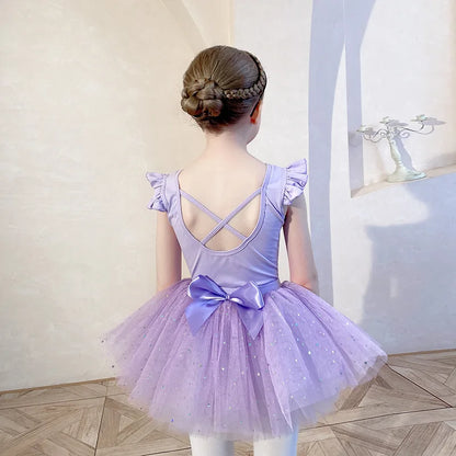 Dance Wear Stage Ballet Dress Tutu Girl Skirts Children's Clothing Kids Clothes Costumes Cute Baby Summer Casual Elegant Set