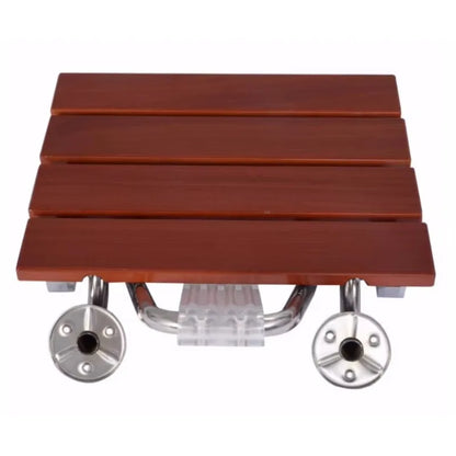 Wall Mounted Folding Wooden Teak Shower Bench Seat for Disabled Elderly Shower Chair