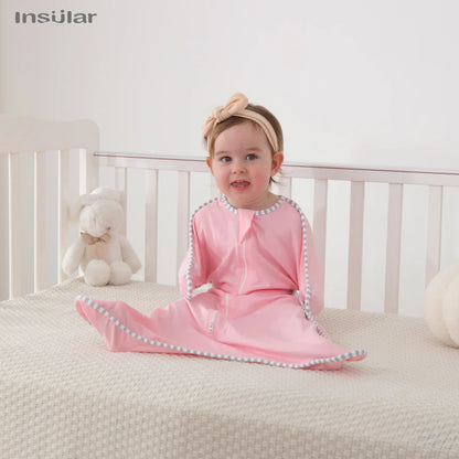 INSULAR Newborn Baby Sleeping Anti-shock Swaddle Bags Breathable Cotton Elastic Swaddle Sleeping Bag Baby Cotton Sleep Sleepwear