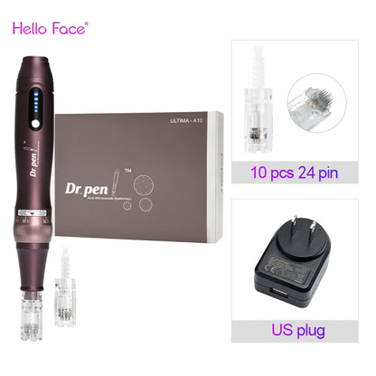 Dr pen Ultima A10 With 12 pcs Cartridge Wireless Derma Pen Skin Care Kit Microneedle Treatments Professionals Use Beauty Machine
