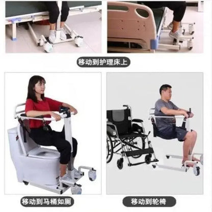 Shift multifunctional new home bed paralyzed elderly care disabled bath chair folding chair toilet chair