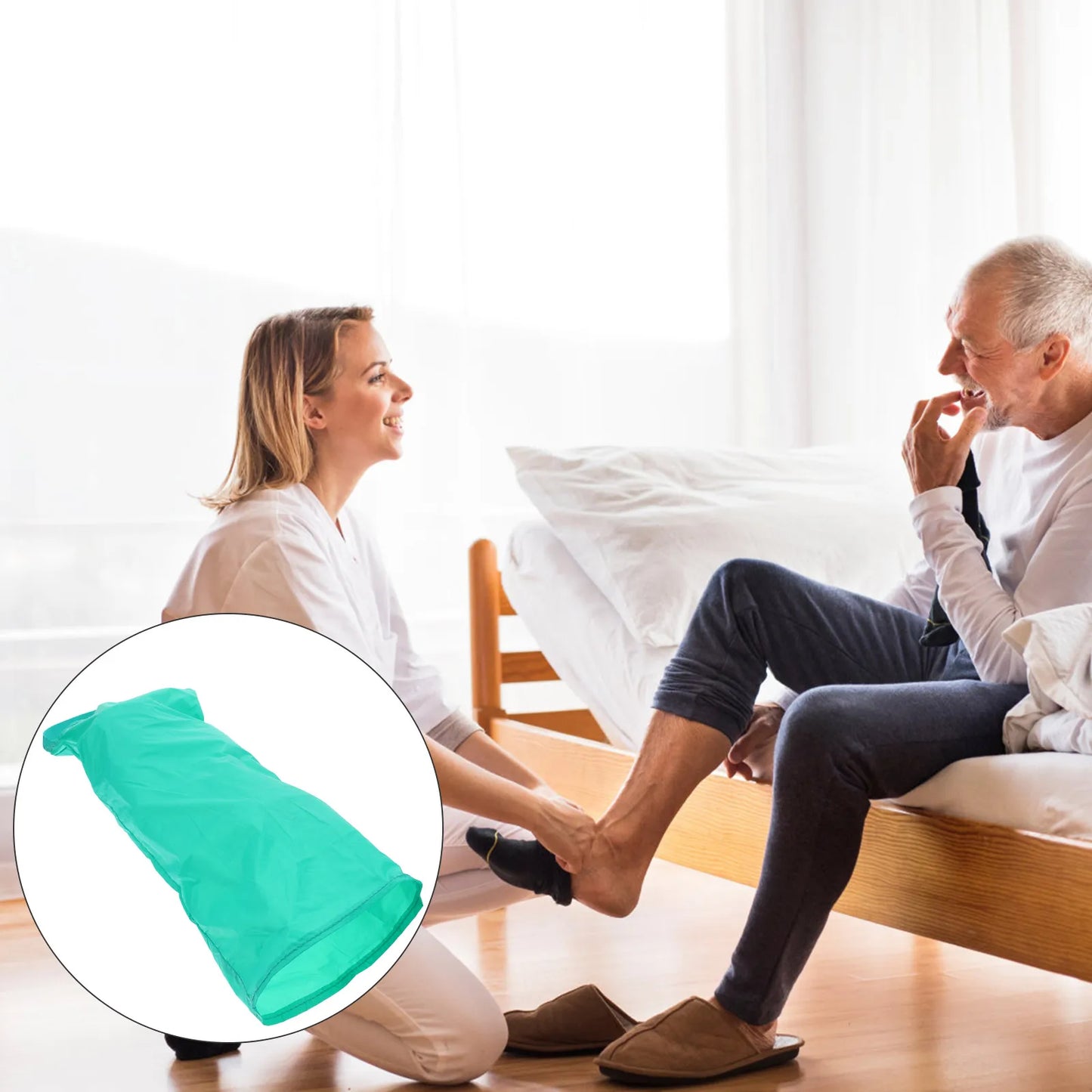 Sock Aid for Elderly Nylon Cloth Sock Putting Assist Device Help Wear Socks Easily Foldable Stocking Applicator