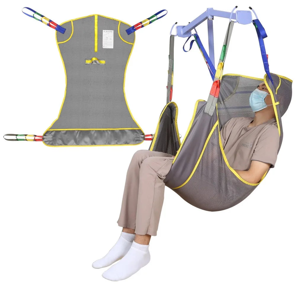 Ehucon Universal Full Body Patient Lift Sling Medical Hoist Sling for Bed Positioning Assist and Transfer Disabled