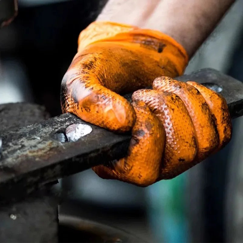 2-100PCS Heavy Duty Disposable Nitrile Gloves 8Mil Extra Thick Mechanic Glove with Textured Grip Antislip Safety Work Gloves