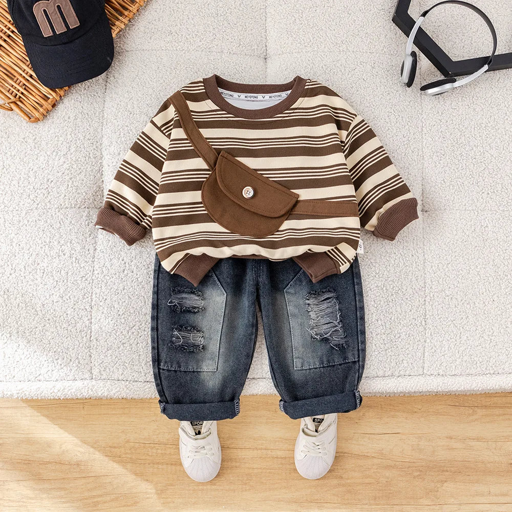 Toddler Baby Boys Clothes Autumn Children Casual Long sleeved T-Shirt +Pants 2Pcs Kids Suits Infant Boy Clothing Set Outfit