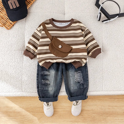 Toddler Baby Boys Clothes Autumn Children Casual Long sleeved T-Shirt +Pants 2Pcs Kids Suits Infant Boy Clothing Set Outfit