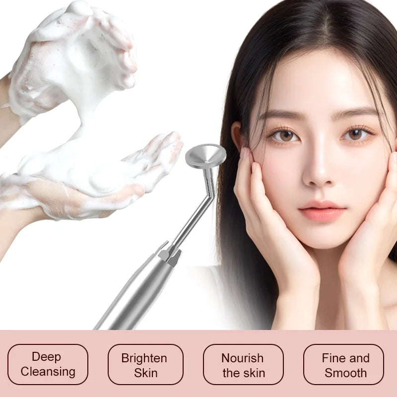 VLVEE New Professional Bubble Beauty Machine Facial Cleaning Device Dense Foam 3 Gears Speed Adjustment Brighter Skin