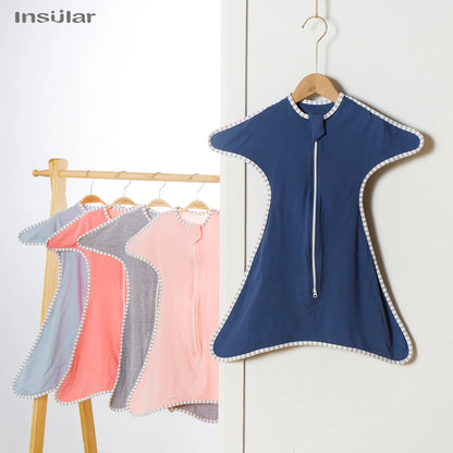 INSULAR Newborn Baby Sleeping Anti-shock Swaddle Bags Breathable Cotton Elastic Swaddle Sleeping Bag Baby Cotton Sleep Sleepwear