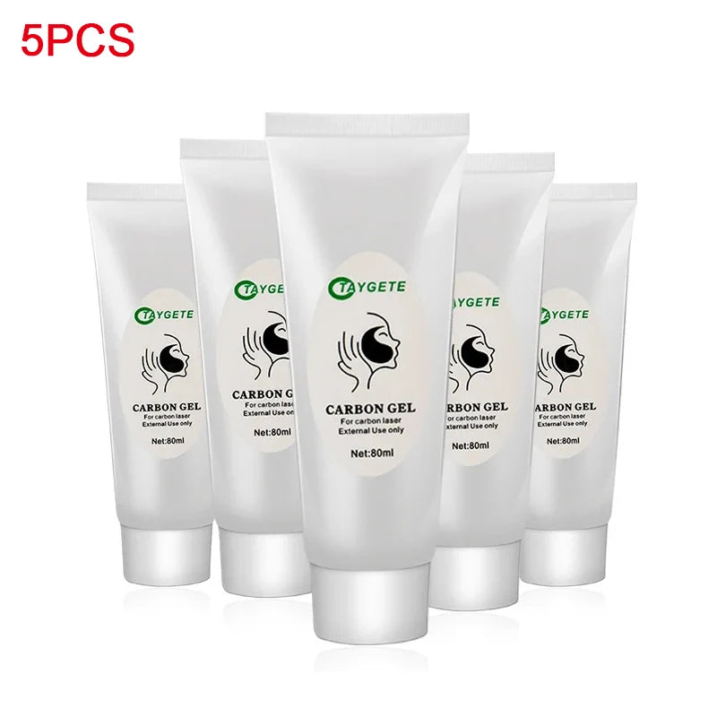 2/5Pcs Black Gel Mask For ND YAG Laser Skin Peeling Carbon Cream Whitening Facial Rejuvenation Moisturizing Peel Deep Cleaning