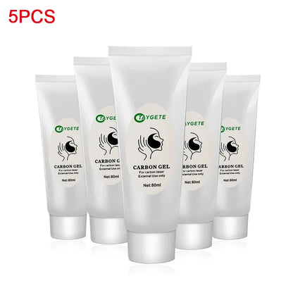 2/5Pcs Black Gel Mask For ND YAG Laser Skin Peeling Carbon Cream Whitening Facial Rejuvenation Moisturizing Peel Deep Cleaning