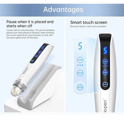 Best Derma Pen Bio Pen Q2 Wireless EMS Microneedling Derma Stamp With LED Light Therapy For Skin Care And Hair Regrowth