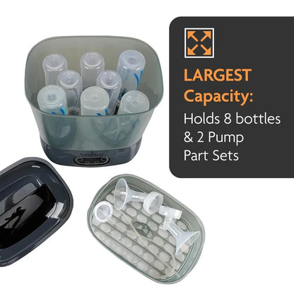Bottle Sterilizer and Dryer Advanced – 33% Faster - Largest Capacity Steam Sanitizer - Universal Sterilization - HOME