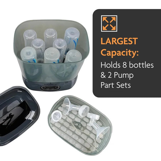Bottle Sterilizer and Dryer Advanced – 33% Faster - Largest Capacity Steam Sanitizer - Universal Sterilization - HOME