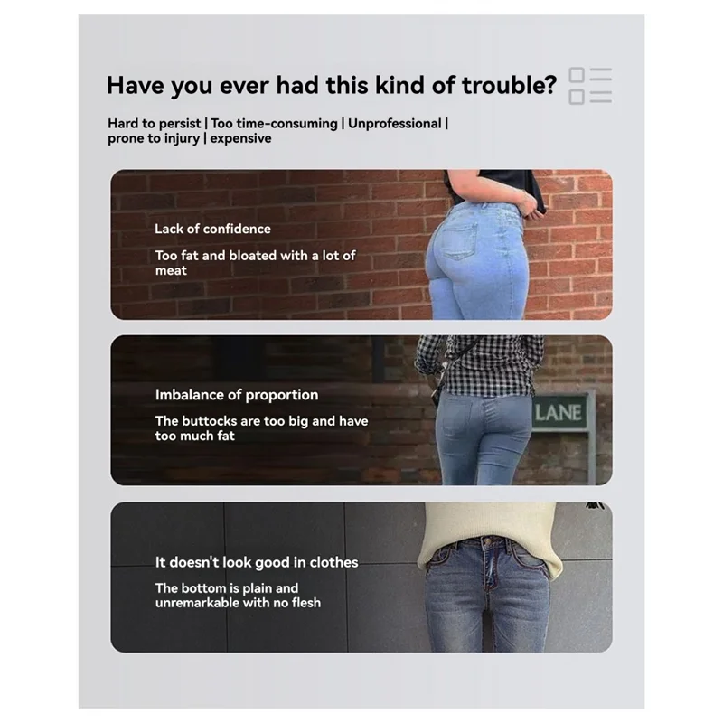 Electric Hips Trainer Butt Muscle Stimulator Fitness Weight Loss Buttocks Lifting USB Rechargable Muscle Toner